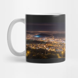 Braga cityscape at night Mug